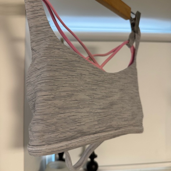 Lululemon Sports Bra Grey and Pink Like New - Picture 3 of 7
